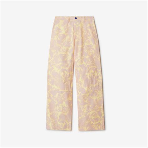 burberry cotton trousers